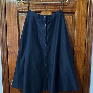 Uniqlo Navy Button-Down Skirt